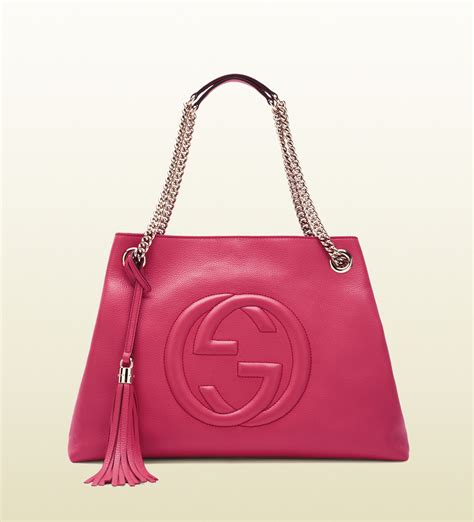 gucci doctor pink stripe|Gucci leather shoulder bag.